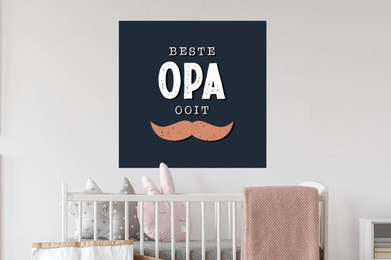 Muurstickers - Sticker Folie - Cadeau man - Opa - Quote - Spreuken - Beste opa ooit - 50x50 cm - Plakfolie - Muurstickers Kinderkamer - Zelfklevend Behang - Zelfklevend behangpapier - Stickerfolie