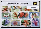 Carribische bloemen – Luxe postzegel pakket (A6 formaat) : collectie van verschillende postzegels van carribische bloemen – kan als ansichtkaart in een A6 envelop - authentiek cadeau - kado - geschenk - kaart - Heartflowers - monkey trail - lisdodde