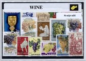 Wijn – Luxe postzegel pakket (A6 formaat) : collectie van verschillende postzegels van wijn – kan als ansichtkaart in een A6 envelop - authentiek cadeau - kado - geschenk - kaart -