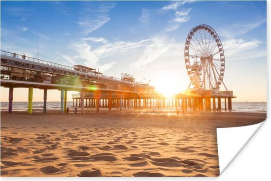 Poster Strand - Scheveningen - Zon - 30x20 cm