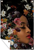 Affiche de jardin Femme - Maquillage - Flora - 80x120 cm - Jardin