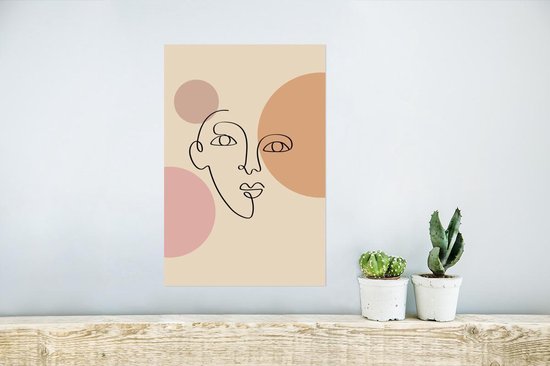 Affiche Pastel - Visage - Beige - 20x30 cm