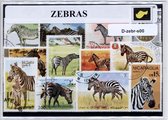 Zebra's – Luxe postzegel pakket (A6 formaat) : collectie van verschillende postzegels van zebra's – kan als ansichtkaart in een A6 envelop - authentiek cadeau - kado - geschenk - kaart - Equidae - paardachtige - strepen - zwart wit - hoefdier