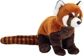 knuffelpanda junior 24 cm pluche rood/bruin