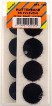 klittenband rondjes diameter 21 mm zwart 16 stuks