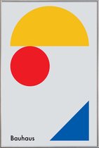 JUNIQE - Poster met kunststof lijst Minimalism -40x60 /Blauw & Geel