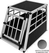 Cage pour chien pour voiture - Aluminium - Medium: 54x69x50 cm - 1 porte