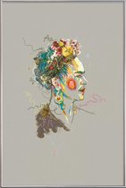 JUNIQE - Poster met kunststof lijst Frida 2 -30x45 /Kleurrijk