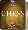 Afbeelding van het spelletje schaakspel 31 x 31 cm hout zwart/wit/naturel 33-delig