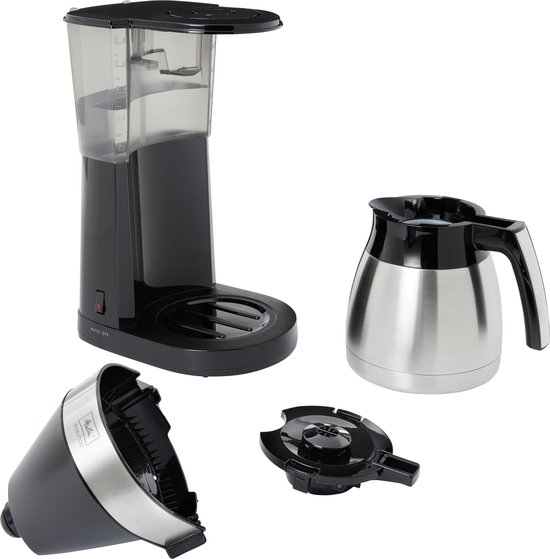 Melitta Easy Top Therm koffiezetapparaat 1023-10 zwart- roestvrij staal