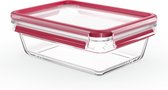 Tefal MasterSeal N1041010 boîte hermétique alimentaire Rectangulaire 1,3 L Rouge, Transparent 1 pièce(s)