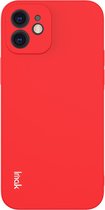 IMAK Slim-Fit TPU Back Cover - Geschikt voor iPhone 12 Hoesje - Rood