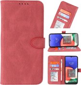 Wicked Narwal | Wallet Cases Hoesje voor Samsung Samsung Galaxy A22 5G Bordeaux Rood