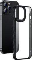 Baseus Apple iPhone 13 Pro Hoesje Back Cover TPU Transparant Zwart