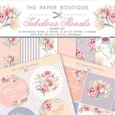 The Paper Boutique Papierset - Fabulous Florals - 8x8 inch - 36 + 32 stuks