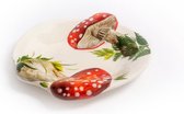 Assiette plat champignon rouge pois blancs petit 23 x 20 cm petit | RW01| Piccobella