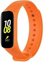 Siliconen Smartwatch bandje - Geschikt voor  Samsung Galaxy Fit e siliconen bandje - oranje - Strap-it Horlogeband / Polsband / Armband