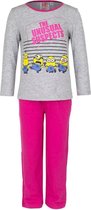 Kinder Pyjama - 4 Minions (Grijs/Fuchsia)Minions