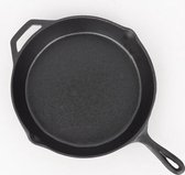 Gietijzeren Skillet Ø30cm - Koekenpan - Met handvat - Zwart - BBQ