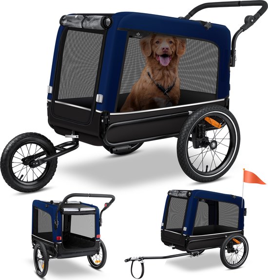 Hondenfietskar Pet Trailer Zwart - Transport - tuin