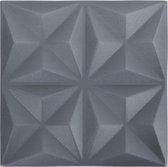 vidaXL-48-st-Wandpanelen-3D-origami-12-m²-50x50-cm-grijs