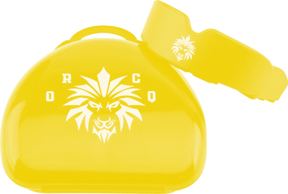 ORCQ Gebitsbeschermer - Mouthguard voor Boksen, Kickboksen en Hockey - Gebitsbeschermer voor volwassenen - Bitje met opbergdoosje - Geel