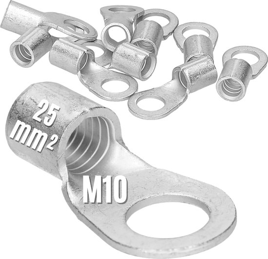 10 stuks Cembre S6-M5 I ongeïsoleerd I ringkabelschoen 4mm² tot 6mm² I krimpconnector M5