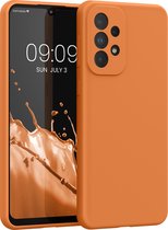 kwmobile telefoonhoesje geschikt voor Samsung Galaxy A33 5G - Hoesje met siliconen coating - Smartphone case in warme abrikoos