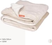 Elektrische fleece deken - Cuddels - Taupe / Creme