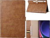 Phreeze Luxe Tablet Hoes - Geschikt voor Samsung Galaxy Tab S9 Plus Hoesje - 12.4 inch - 2023 - Vegan Leer - Magneetsluiting - Tablet Case Cover - Bruin