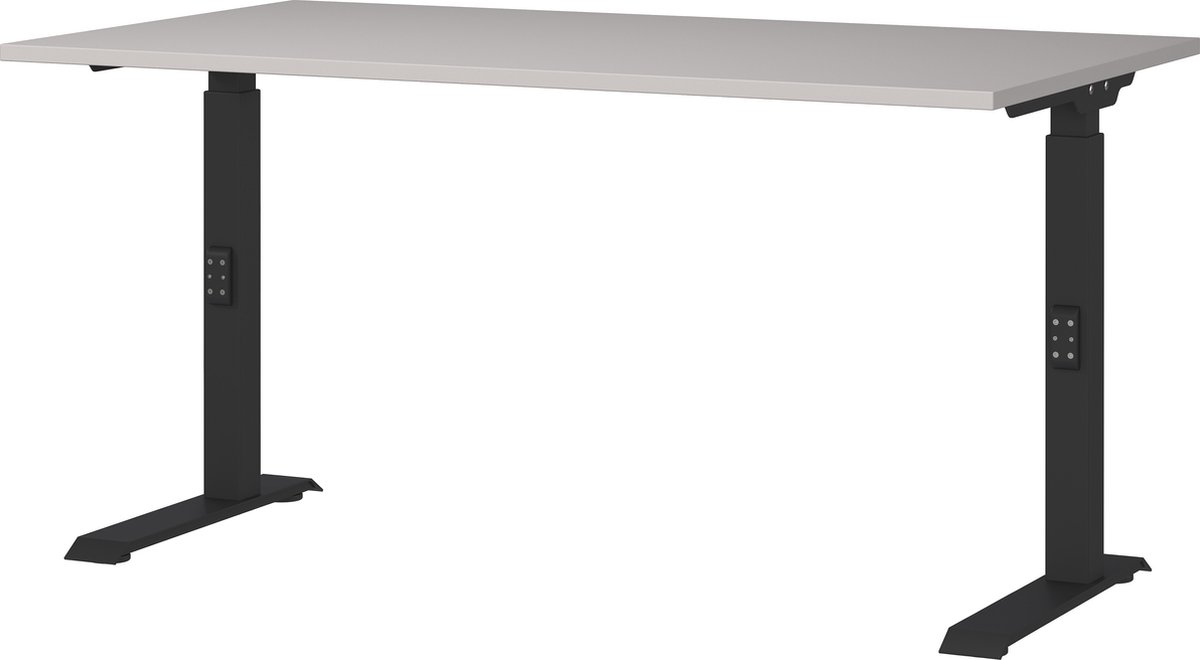 Bureau Galileo Zwart - Kasjmier - 140x80cm - Hoogte 91 cm - In hoogte verstelbaar