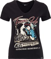 Queen Kerosin Tune Up Dames T-shirt - zwart - XXL
