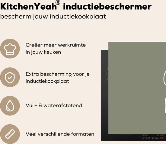 KitchenYeah® Inductie beschermer 80x52 cm - Quotes - Spreuken - Good food - Keuken - Kookplaataccessoires - Afdekplaat voor kookplaat - Inductiebeschermer - Inductiemat - Inductieplaat mat