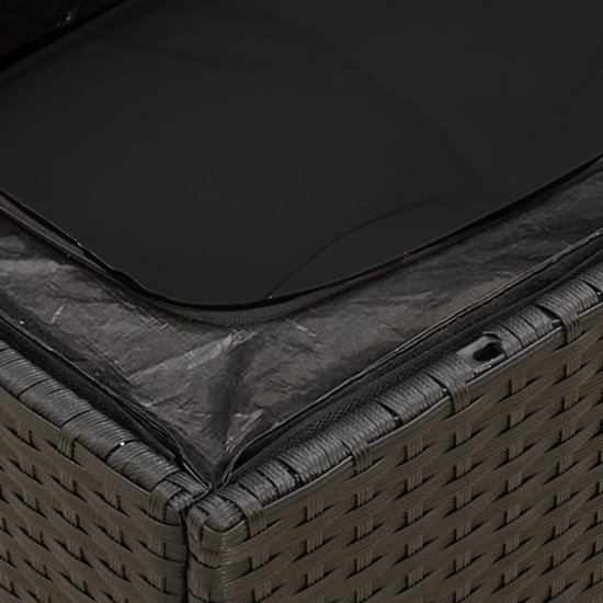 vidaXL - 11-delige - Loungeset - met - kussens - poly - rattan - zwart