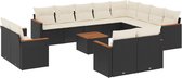 vidaXL-13-delige-Loungeset-met-kussens-poly-rattan-zwart