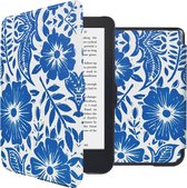 iMoshion Ereader Cover / Hoesje Geschikt voor Kobo Clara 2E / Tolino Shine 4 - iMoshion Design Sleepcover Bookcase zonder stand - Flower Tile