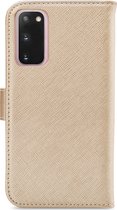 My Style Flex Wallet Telefoonhoesje geschikt voor Samsung Galaxy S20 Hoesje Bookcase Portemonnee - Goud