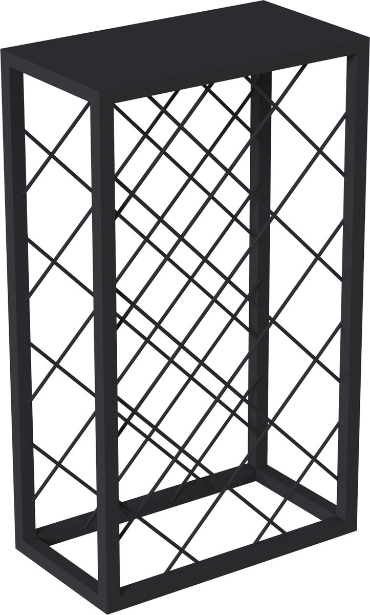 Wijnrek Amasia 68x40x22 cm zwart
