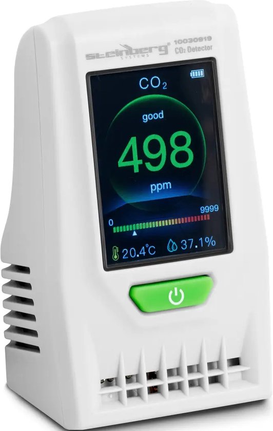 Steinberg CO2-meter - incl. temperatuur, vochtigheid, datum en tijd