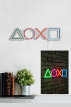 Boutons Playstation lumineux néon - Gamme Wallity - Multicolore
