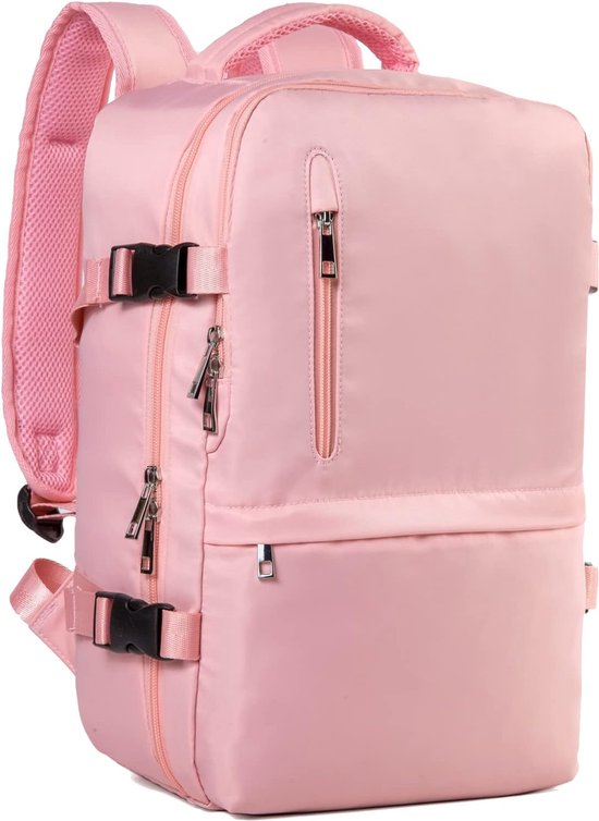 Sac à Dos Cabine 40x30x20cm Pour Ryanair & Wizz Air - Compartiment Ordinateur, Antivol - Voyage, Travail - Noir