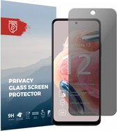 Rosso Privacy Screen Protector Geschikt voor de Xiaomi Redmi 12 - 9H Gehard Glas - Case Friendly Tempered Glass - Eenvoudige Installatie