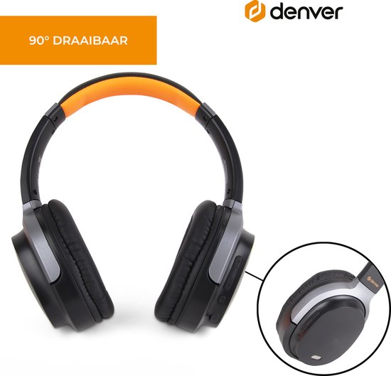 Denver Bluetooth Koptelefoon - Active Noise Canceling - Draadloos - Handsfree Bellen - BTN210 - Denver
