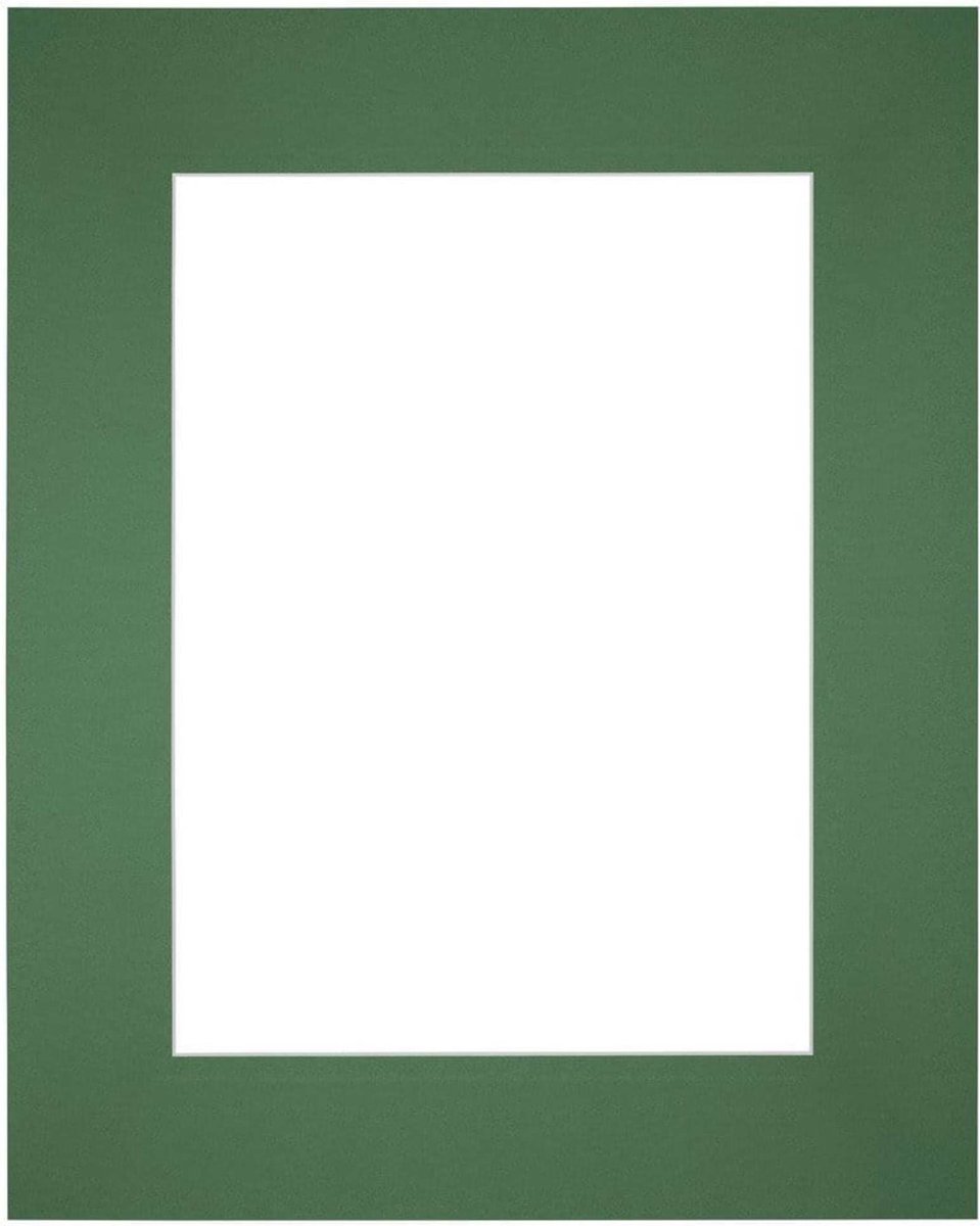 Passe-Partout Fotomaat 13x18 cm - Lijstmaat 20x25 cm - Groen Bos - Museumkarton - Fotolijst niet inbegrepen