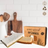 green-goose® Loofah Keukenspons | Schoonmaak Spons | Natuurlijk, Duurzaam, Puur Plantaardig