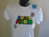 Super Mario - T-shirt - Wit Luigi en Mario - Xl.