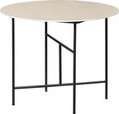 WOOOD Table d'appoint Vida - Porcelaine/Métal - Naturel - 48x60x60