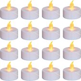 ALLGoods. led theelichtjes bewegend vlam - led kaarsen 24 stuks - Dinerkaarsen Veilig en Duurzaam - Wit