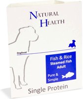 Natural Health Dog Steamed P&S Fish & Rice omdoos 7x 395 gram
