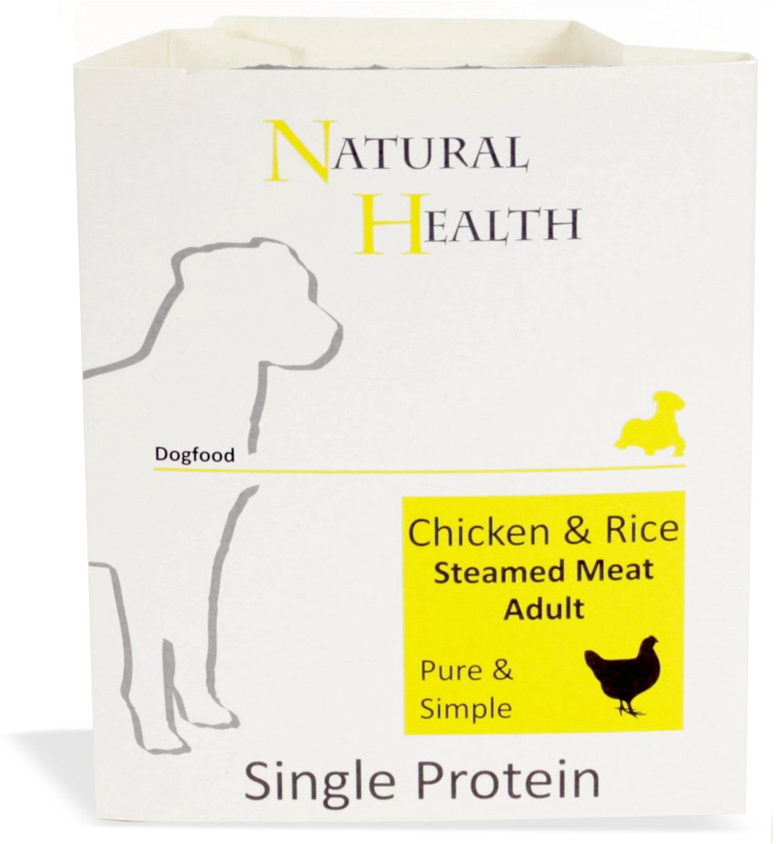 Natural Health Natural Health Dog Steamed P&S Chicken & Rice omdoos 7x 395 gram